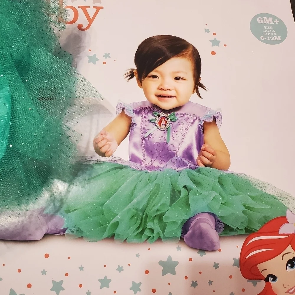 New Disguise Disney Baby Princess Ariel Infant Costume 6-12 Months 6M+